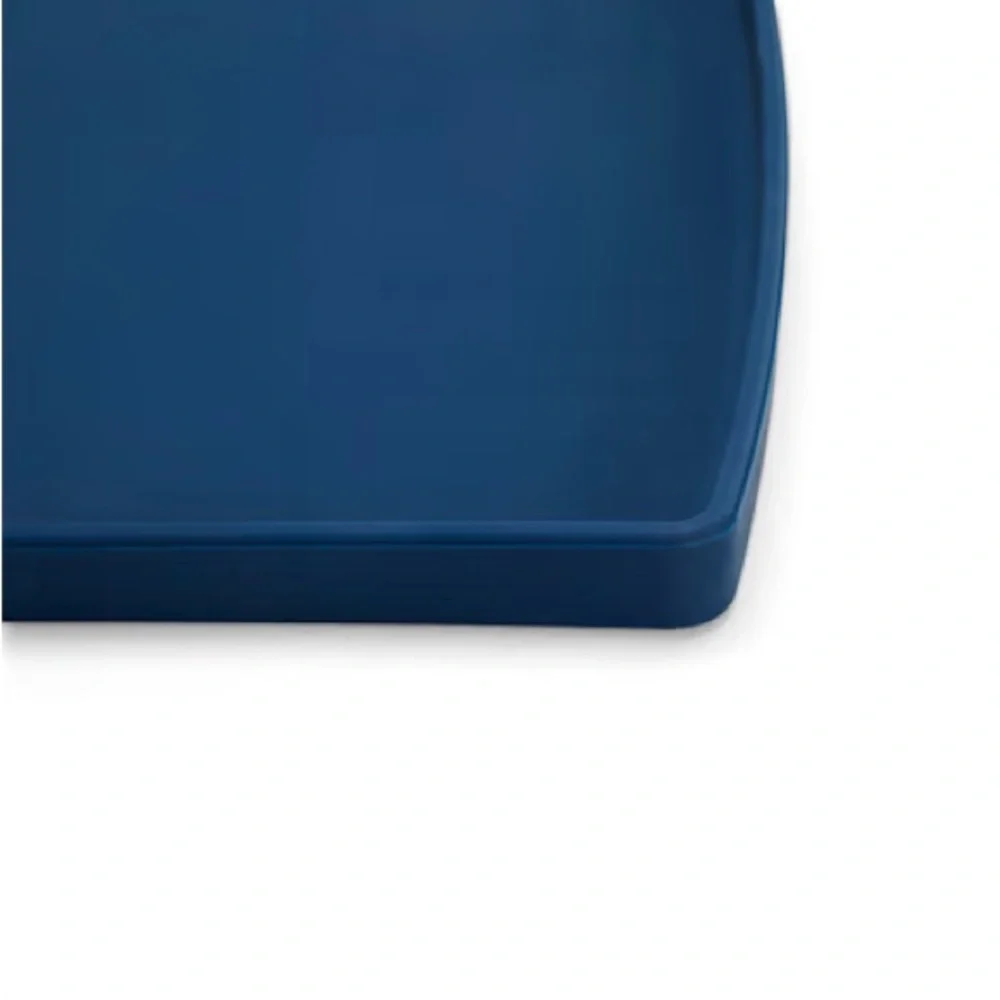 XL 19” Navy Blue Silicone Dog Feeding Mat Waterproof Easy Clean